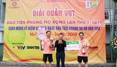 Cặp đôi Tạp chí Nhà đầu tư vô địch giải Quần vợt báo Tiền Phong mở rộng 2019
