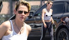 Sao 'Chạng vạng' Kristen Stewart ‘quên’ nội y một mình trên phố