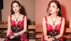 Cổ Lực Na Trát diện váy xẻ ngực sâu rực rỡ như nữ thần tại sự kiện