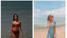 Cùng khoe ảnh chụp ở bãi biển, Mâu Thủy và Thái Trinh lại có hai tâm trạng đối lập nhau