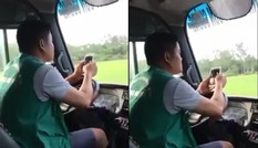 Xử phạt 700 nghìn đồng tài xế dùng khuỷu tay điều khiển ô tô