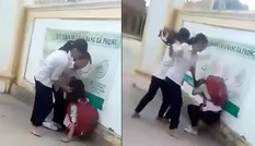 Chê mẫu áo mỏng, nữ sinh bị đánh hội đồng trước cổng trường