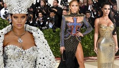 Kim Kardashian, Jennifer Lopez siêu gợi cảm trên thảm đỏ Met Gala 2018