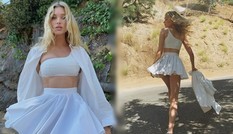Elsa Hosk mặc váy ngắn tôn chân dài eo thon như 'búp bê Barbie sống'