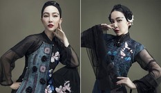 'Chim công làng múa' Linh Nga hoá nàng xuân Tây Bắc với áo dài hoa ban