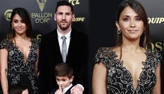 Vợ người mẫu tháp tùng Messi đi nhận Quả bóng vàng 2019