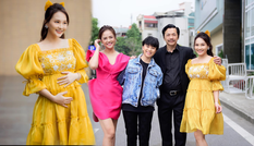 Gia đình 'Về nhà đi con' tụ họp, Bảo Thanh rạng rỡ lần đầu khoe bụng bầu ngoại cỡ