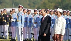 Lễ đón Thủ tướng Nguyễn Xuân Phúc thăm chính thức Myanmar