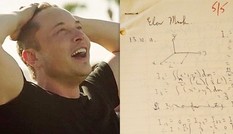 Tỷ phú Elon Musk đăng ảnh bài tập hồi đi học, cư dân mạng nhận ra một chi tiết rất thú vị