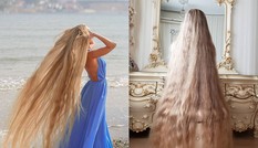Chiêm ngưỡng “công chúa Rapunzel” đời thực với mái tóc vàng óng dài tận 1,8m