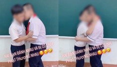 Tranh cãi gay gắt xoay quanh clip cô giáo phạt hai học sinh nam ôm hôn nhau làm hòa
