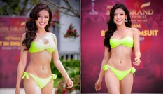 Huyền My mặc bikini, 'đọ' sắc vóc nóng bỏng với thí sinh Miss Grand