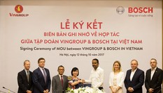 Vingroup và Bosch kí biên bản hợp tác sản xuất ô tô, xe máy điện