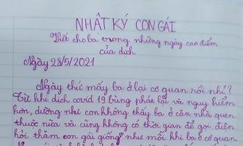 Xúc động bức thư con gái gửi ba nơi tuyến đầu chống dịch