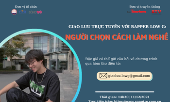 Rapper Low G - Khách mời cực hot trong buổi giao lưu trực tuyến của sinh viên trường Báo