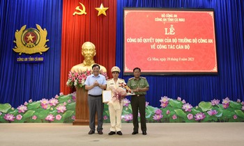 Cà Mau: Công bố quyết định của Bộ trưởng Bộ Công an về công tác cán bộ