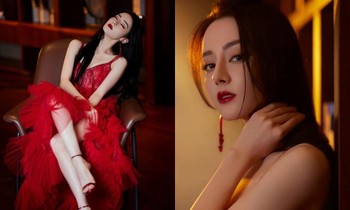 Địch Lệ Nhiệt Ba đẹp lộng lẫy với váy xuyên thấu đỏ rực nhưng vẫn bị chê vì chi tiết này