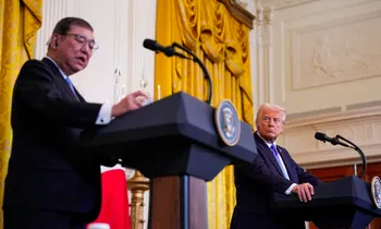 Tổng thống Mỹ Donald Trump và Thủ tướng Nhật Bản Ishiba Shigeru tại Nhà Trắng ngày 7/2. (Ảnh: Reuters)