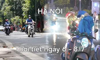 Hà Nội ngày có lúc nắng gắt, xen kẽ có mưa dông