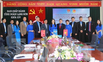 Quang cảnh chương trình giao lưu trực tuyến .Ảnh: Duy Chiến