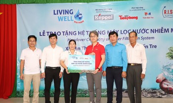 Báo Tiền Phong và Keppel đưa hai hệ thống máy lọc nước sạch đến người dân tỉnh Bến Tre và Trà Vinh