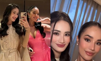 Nhan sắc 'kẻ tám lạng, người nửa cân' của 'nàng Hậu' Việt với 'mỹ nhân' đình đám Thái Lan tại 'Miss World 2025'