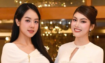 Hoa hậu Thanh Thủy, Á hậu Ngọc Thảo chúc mừng chức vô địch của golfer Tăng Thành Trung