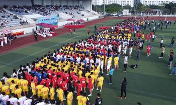Sôi động ngày khai mạc giải bóng đá học sinh THPT Hà Nội - An ninh Thủ đô lần thứ XXI - 2022