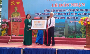 Bạc Liêu đón nhận Bằng xếp hạng di tích Quốc gia Địa điểm trận Giồng Bốm