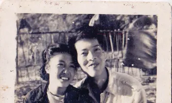 Bà Lý Thị Trung và ông Vương Như Chiêm khi còn học cùng nhau tại Trường dạy làm báo Huỳnh Thúc Kháng