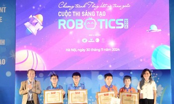 Học sinh lớp 5 giành giải Nhất toàn quốc thi Sáng tạo Robotics 2024