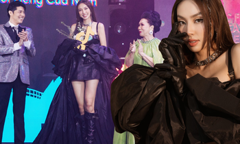 Hoa hậu Thùy Tiên ghi điểm với cách ứng xử tinh tế và màn cảm ơn song ngữ khi nhận giải thưởng