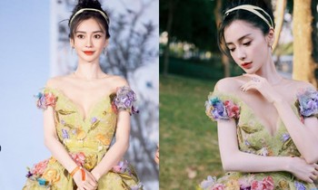 Angelababy mặc thiết kế cao cấp của Elie Saab, đẹp như công chúa cổ tích ở Đêm hội BAZAAR