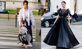 Không cần khoe chân dài miên man, Hoa hậu Lương Thùy Linh, Á hậu Phương Anh vẫn đẹp ma mị