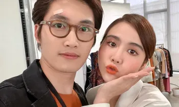 Trước khi chia tay bạn gái, Đình Tú từng tự sáng tác cảnh hôn với Huyền Lizzie trên phim