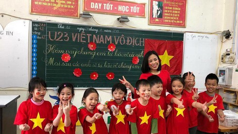 Video dự thi 'ấn tượng U23 Việt Nam': Cổ vũ U23 trong trường tiểu học