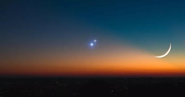 Kỳ thú: Sao Mộc và sao Kim 'hôn nhau' trên bầu trời đêm, có thể nhìn thấy bằng mắt thường