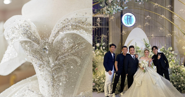 Cận cảnh váy cưới 28 tỉ đồng của Xoài Non - vợ Xemesis, streamer giàu nhất Việt Nam