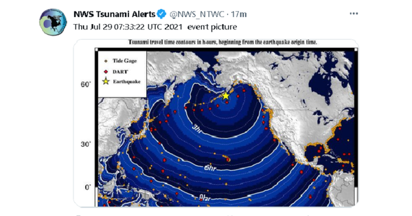 Mỹ: Động đất cực mạnh 8,2 độ richter ngoài khơi bán đảo Alaska
