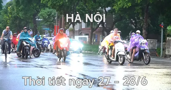 Cuối tháng 6 Hà Nội có lúc có mưa rào và dông