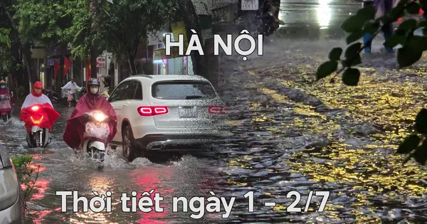 Đầu tháng 7 Hà Nội mưa to, gió lớn