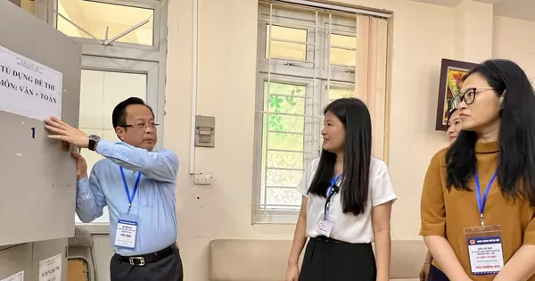 Gần 104.000 thí sinh Hà Nội làm thủ tục dự thi lớp 10, Giám đốc Sở GD&ĐT đi thị sát