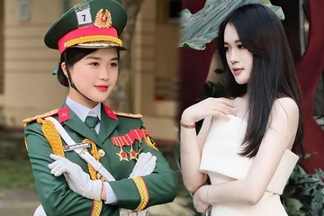 Nữ quân nhân xinh như nàng thơ, thu hút sự chú ý