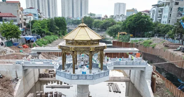 Đài quan sát 'lạ mắt' trên đập dâng sông Tô Lịch sẽ phục vụ tham quan
