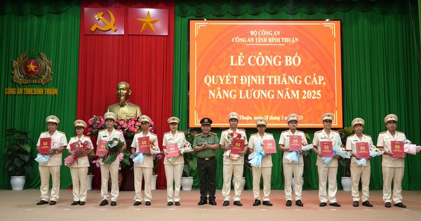 Bình Thuận, Ninh Bình: Hàng nghìn chiến sỹ công an được thăng cấp, nâng lương