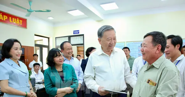 Tổng Bí thư Tô Lâm kiểm tra hoạt động của chính quyền địa phương 2 cấp ở Hà Nội