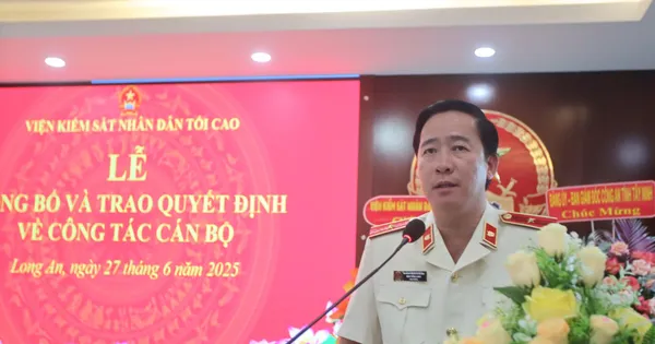 Công bố quyết định của Viện trưởng Viện Kiểm sát nhân dân Tối cao về công tác cán bộ