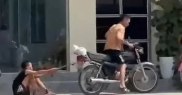 Công an vào cuộc bé trai bị bố xích chân kéo lê trên đường phố ở Hải Phòng