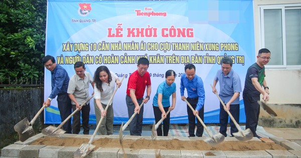 Báo Tiền Phong khởi công xây dựng 10 căn nhà tặng cựu thanh niên xung phong và hộ gia đình có hoàn cảnh khó khăn