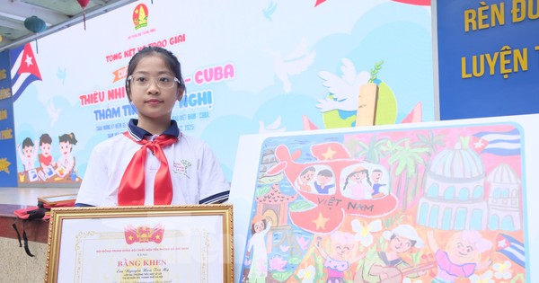 'Cây cọ nhí' giành giải Nhất vẽ tranh về tình hữu nghị Việt Nam - Cuba